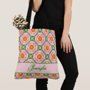Bolso De Tela Modelo geométrico floral retro