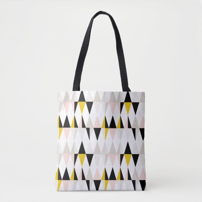 Bolso De Tela Modelo geométrico partido del triángulo (Anverso)