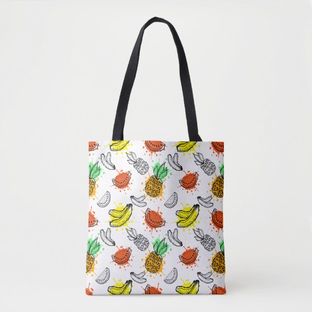 Bolso De Tela Modelo inconsútil del gráfico de vector (Anverso)