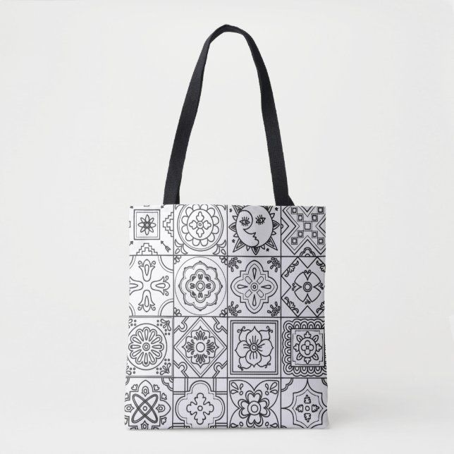 Bolso De Tela Modelo inspirado 2 de Talavera (Anverso)