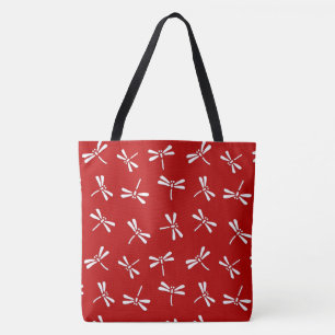 Bolso De Tela Modelo japonés de la libélula, de color rojo