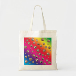 Bolso De Tela Modelo lindo de la emoji del impulso del arco iris