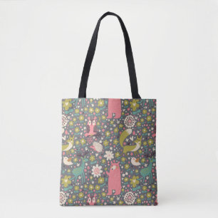Bolso De Tela Modelo lindo de los animales del bosque