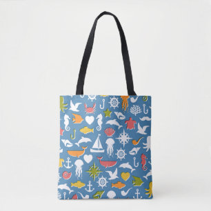 Bolso De Tela Modelo marino de los símbolos