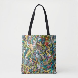 Bolso De Tela Modelo médico del icono del arte abstracto