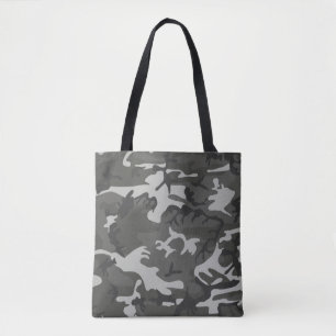 Bolso De Tela Modelo militar de Camo del camuflaje gris