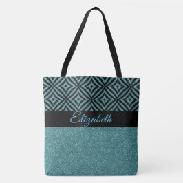 Bolso De Tela Modelo moderno Pesonalized del negro del purpurina