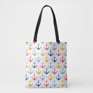 Bolso De Tela Modelo náutico con las anclas