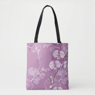 Bolso De Tela Modelo púrpura de la orquídea