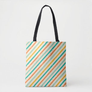 Bolso De Tela Modelo rayado del grunge retro