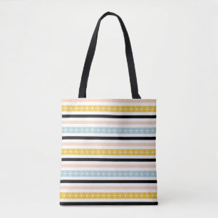Bolso De Tela Modelo rayado geométrico de moda