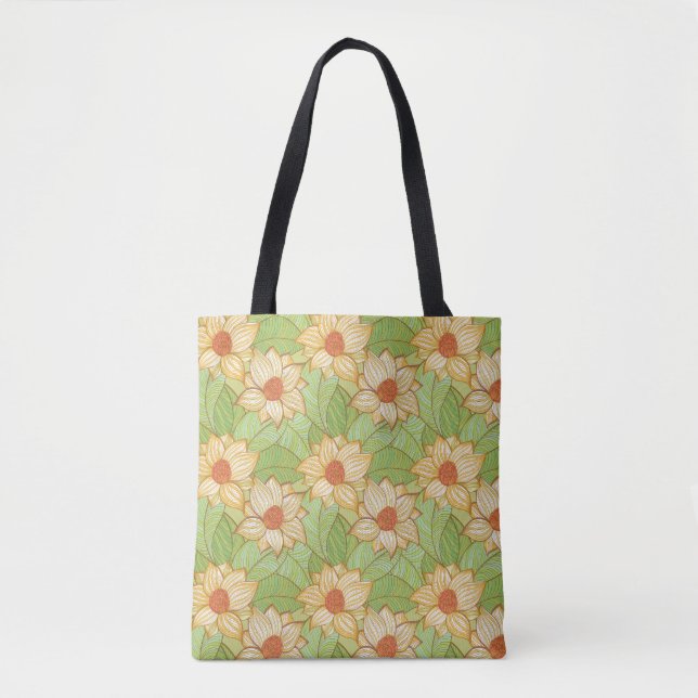 Bolso De Tela Modelo retro de la magnolia (Anverso)