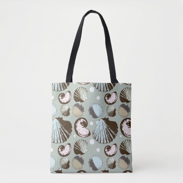 Bolso De Tela Modelo retro del Seashell (Anverso)