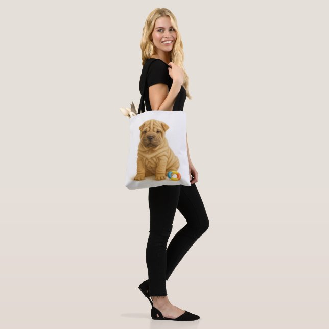 Bolso De Tela Modelo Roll - Shar Pei Puppy (Puesto)