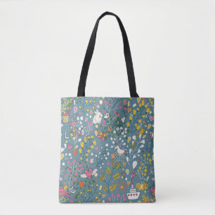 Bolso De Tela Modelo romántico abstracto con el dibujo animado