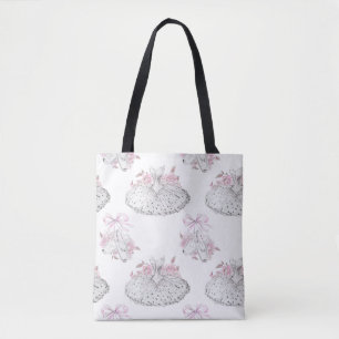 Bolso De Tela Modelo romántico con los vestidos del ballet y el
