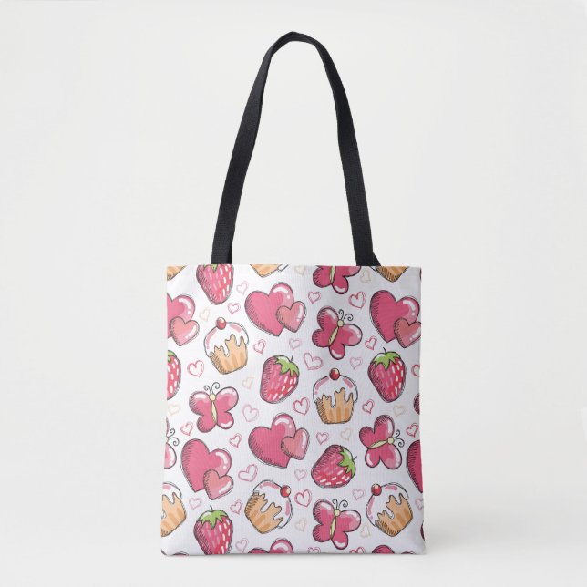 Bolso De Tela modelo romántico de la comida (Anverso)