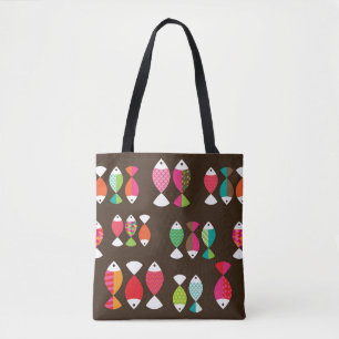Bolso De Tela Modelo subacuático 2 de los pescados retros