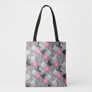 Bolso De Tela Modelo texturizado piña geométrica