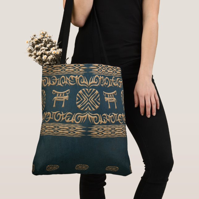 Bolso De Tela modelo tribal africano étnico (Detalle)
