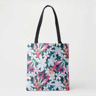 Bolso De Tela Modelo tropical colorido