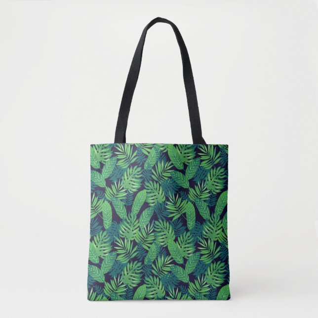 Bolso De Tela Modelo tropical de las hojas (Anverso)