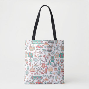 Bolso De Tela Modelo turístico en colores pastel