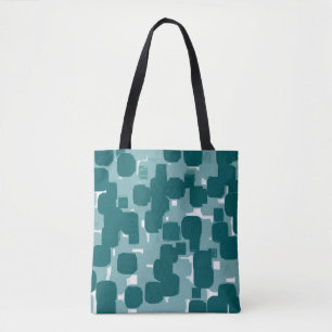 Bolso De Tela Modelo Verde azulado abstracto moderno y elegante
