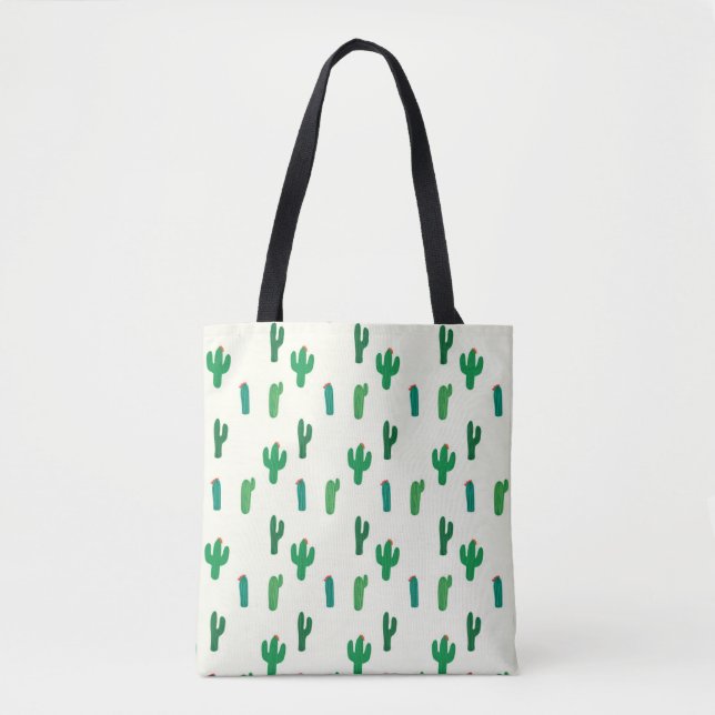 Bolso De Tela Modelo verde claro del cactus (Anverso)