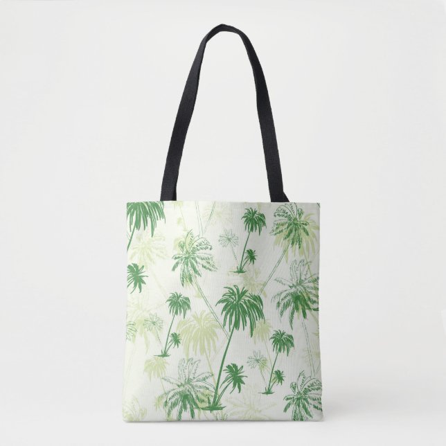 Bolso De Tela Modelo verde de la palmera (Anverso)