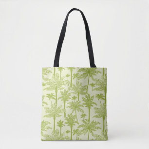 Bolso De Tela Modelo verde de las palmeras