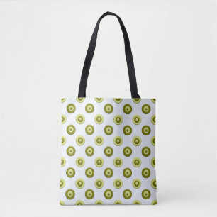 Bolso De Tela modelo verde de los lunares