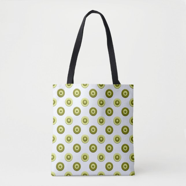 Bolso De Tela modelo verde de los lunares (Anverso)