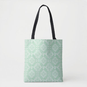 Bolso De Tela Modelo verde del damasco