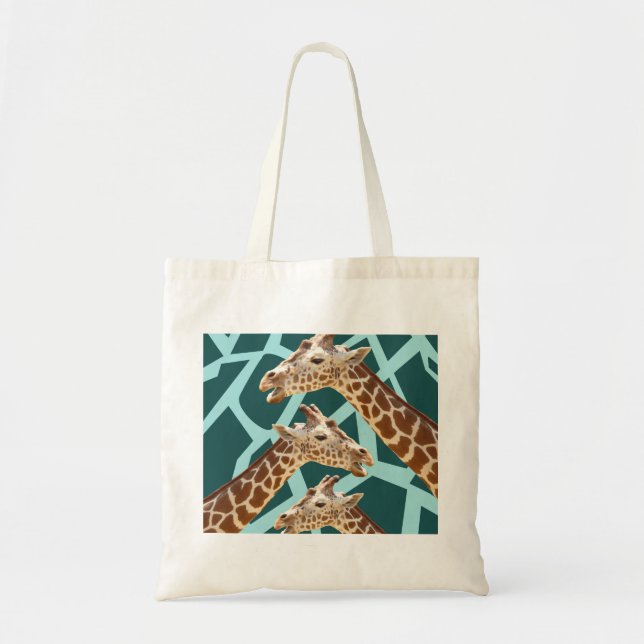 Bolso De Tela Modelos azules verde azulados del animal salvaje (Frente)