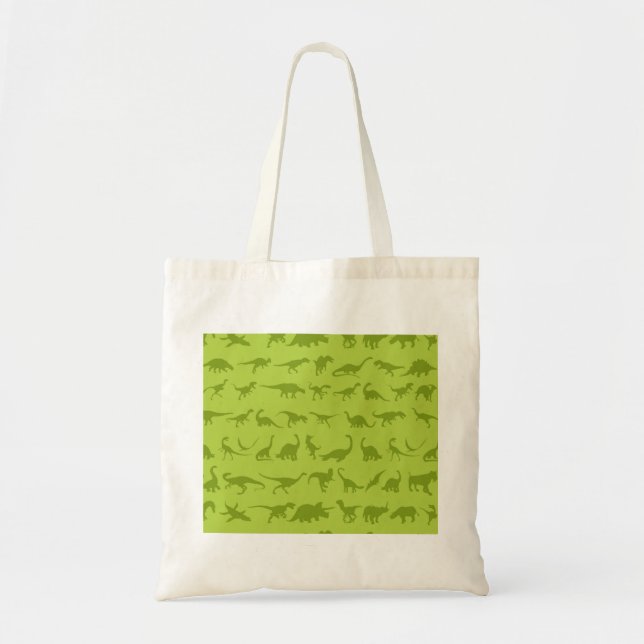 Bolso De Tela Modelos lindos de los dinosaurios verdes para los (Frente)