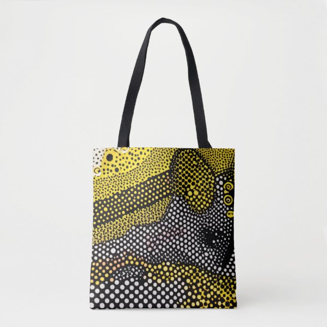 Bolso De Tela Modern Abstract Dot Pattern  (Anverso)