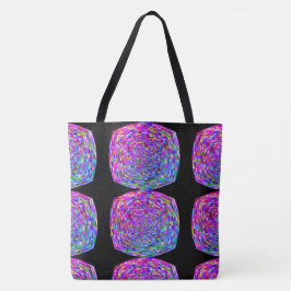 Bolso De Tela MODERN abstract draw in-light-pink-black-blue