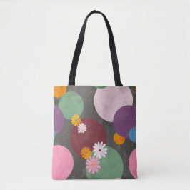 Bolso De Tela Modern Abstract Floral Circles Tote Bag