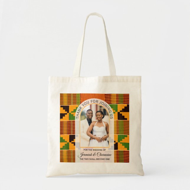 Bolso De Tela Modern African Ghana Kente WEDDING Guest Favor (Frente)
