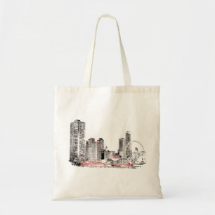 Bolso De Tela Modern Chicago Skyline