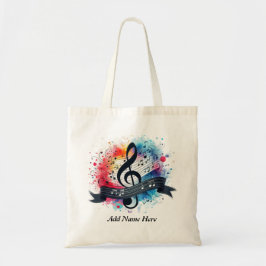 Bolso De Tela Modern Colorful Musical Notes