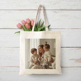 Bolso De Tela Modern Custom Photo MOM Mothers Day Tote Bag