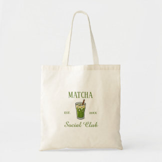 Bolso De Tela Modern Cute Matcha Social Club Custom