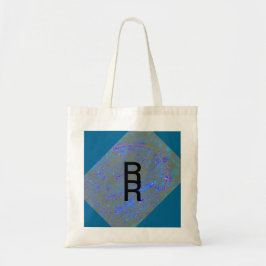 Bolso De Tela Modern_elegante_theResumen art_BLUE