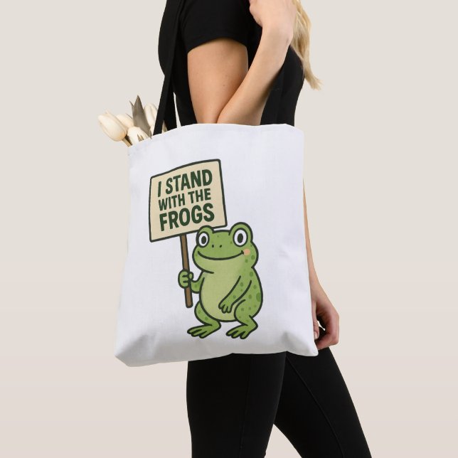 Bolso De Tela Modern Frog Lover Tote (Detalle)