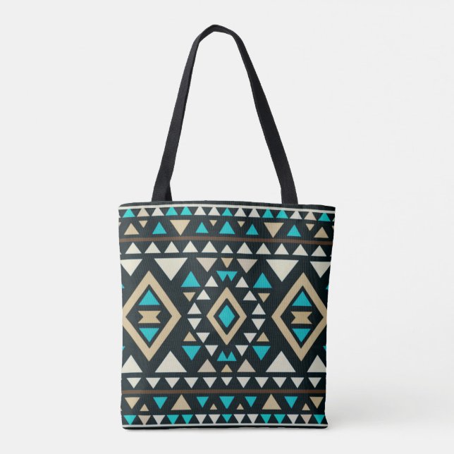 Bolso De Tela Modern Geometric Southwest Style  (Reverso)