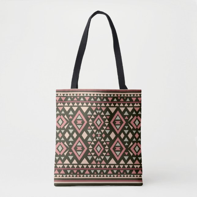Bolso De Tela Modern Geometric Southwest Style  (Anverso)