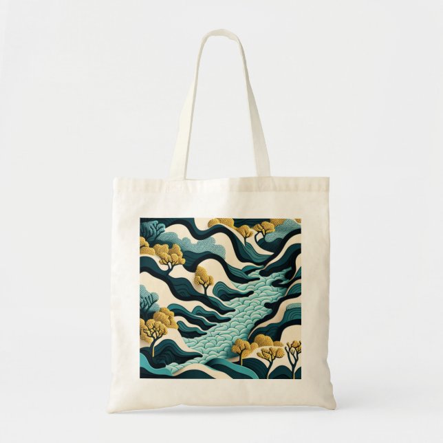 Bolso De Tela Modern Landscape (Frente)