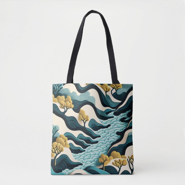 Bolso De Tela Modern Landscape (Anverso)